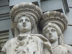 Beautiful statues on a building