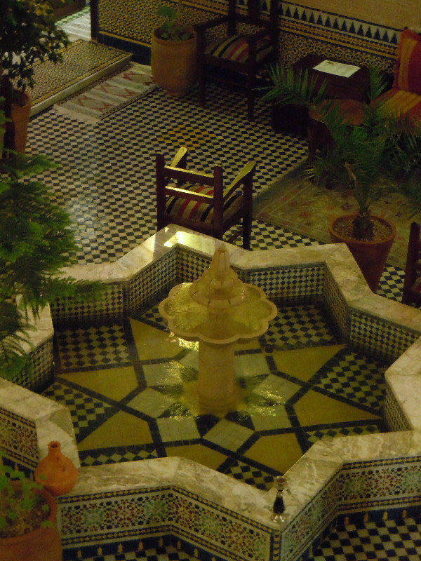View of courtyard from our room
