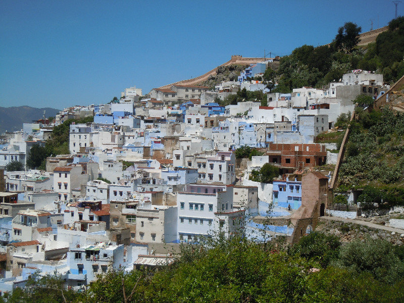 View of Chefchaouen from trail