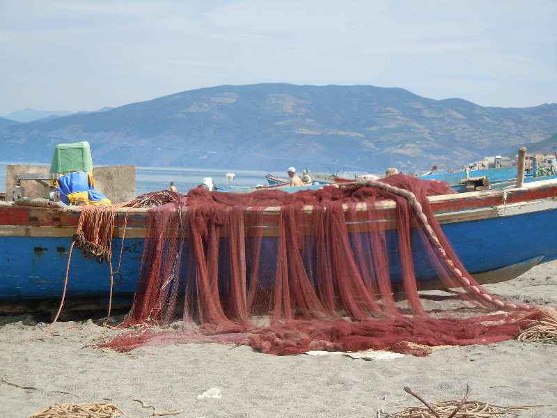 fishing boat and nets