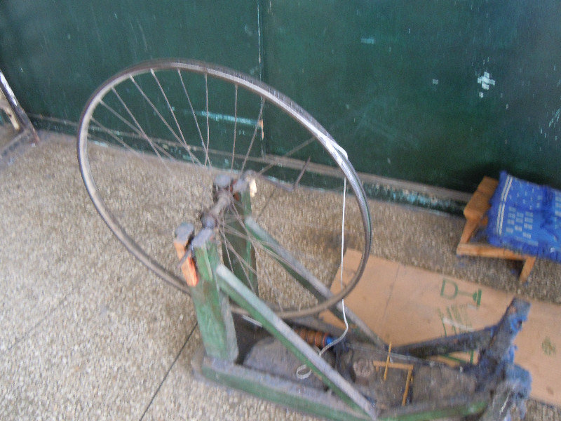 Bike rim as spinning wheel