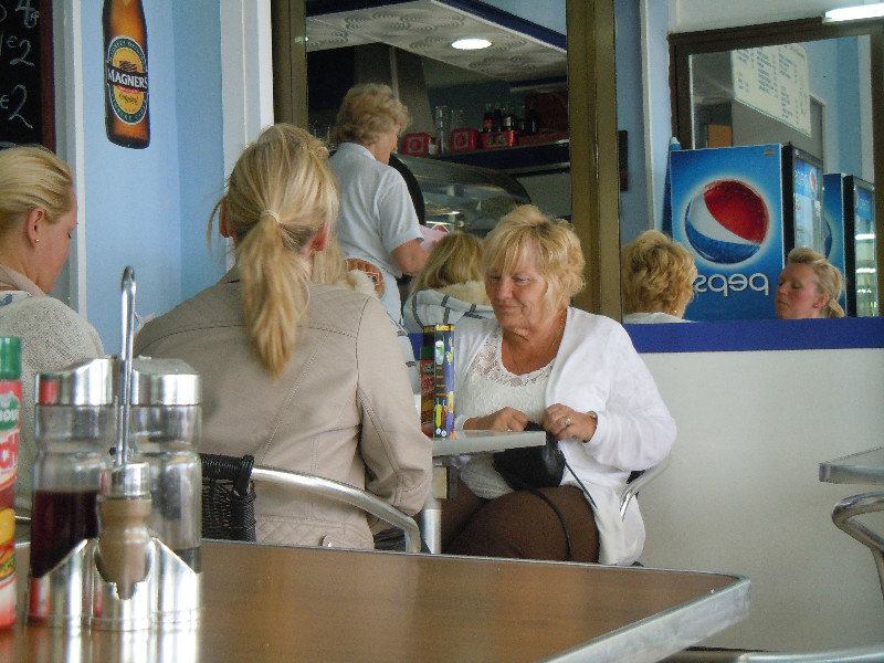 Customers at the Fish and Chips