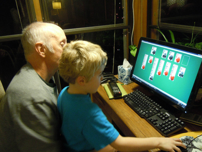 Playing Solitaire with Grandpa