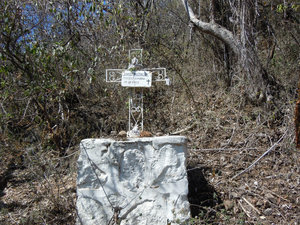 One of the stations of the Cross on the trail