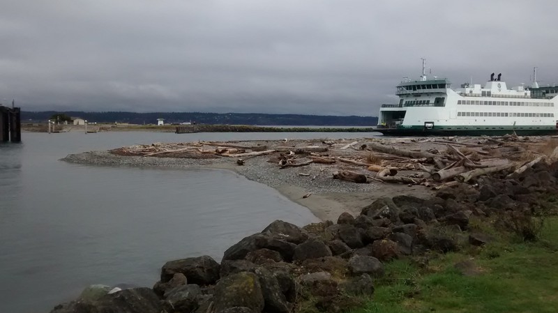 Ferry arriving at Keystone on Whidbey Island
