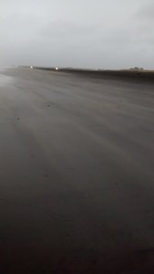 Blowing sand and cars on the beach