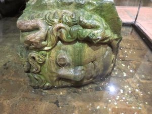 A Medusa head in the Cistern