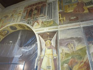 Oratory of St. Micheal...Frescoes in a church I visited while running