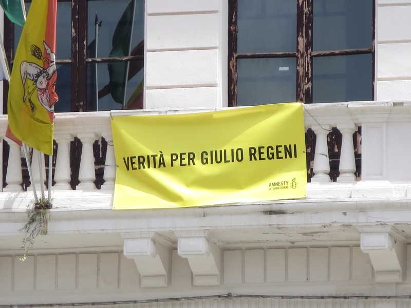 Giulio Regeni was an Italian Cambridge University graduate who was abducted and tortured to death in Egypt in February.