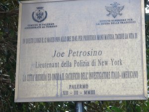 Placque in a park