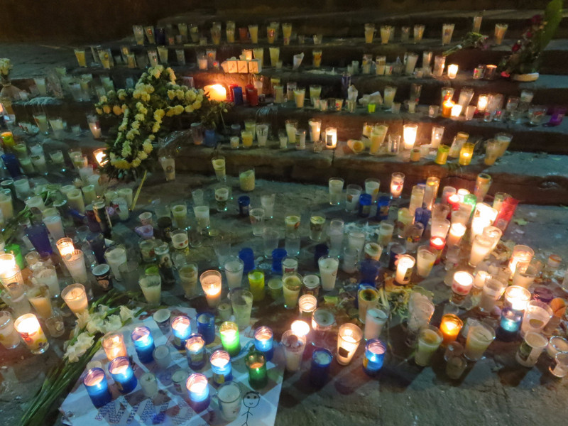 Memorial for the three young boys killed last week