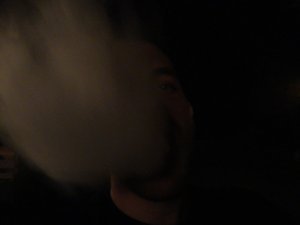 Smoking Nargila at night