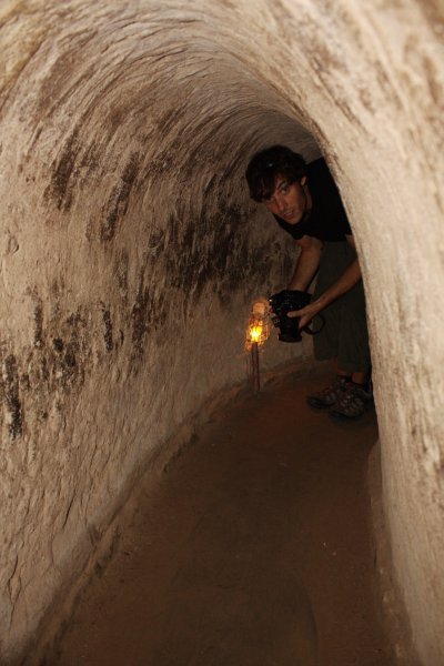 Steve in Cu Chi tunnel 
