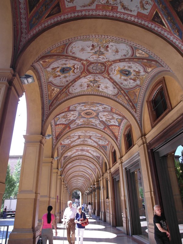 A colonnade in Bologna