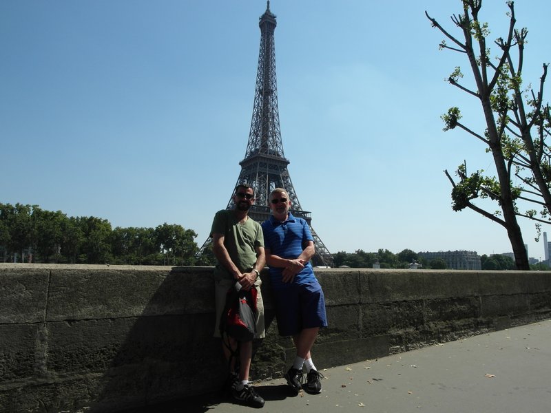 Terry and Anthony at the Eiffel Tower