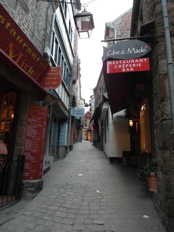 Main street of Mont Saint Michel