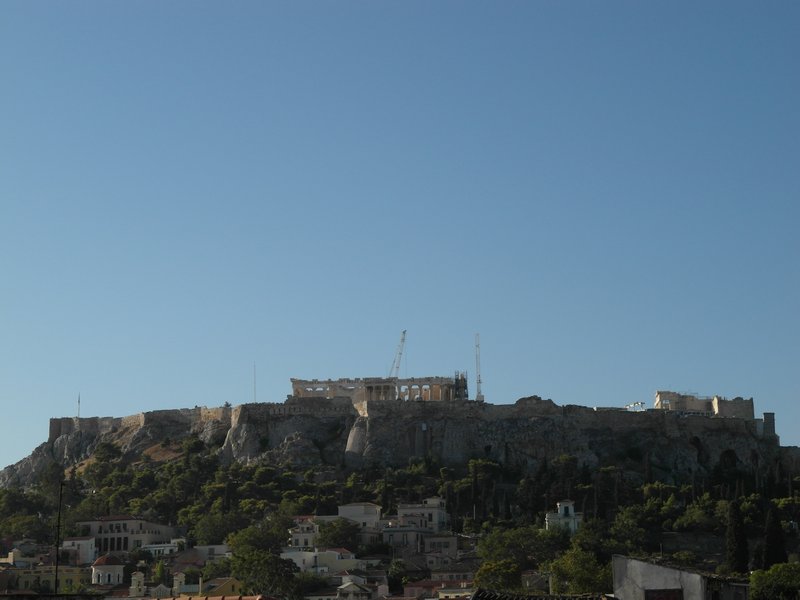 View of the Acropolis from our apartment