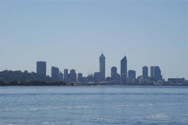 Perth skyline without clouds