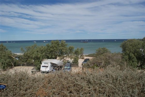A view of Denham Bay where we camped in Shark Bay