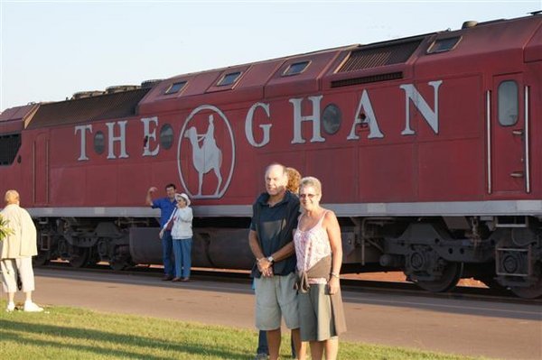 The Ghan and the pre departure pose 