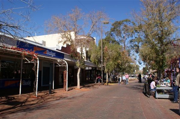 Alice Springs..a view down the shopping mall