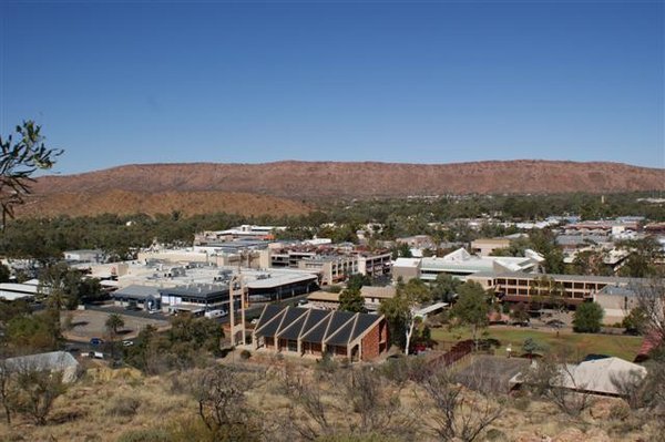 Looking down on Alice Springs from Anzac Hill
