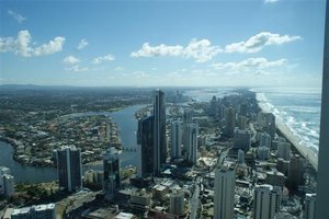 A high rise view of the Gold Coast