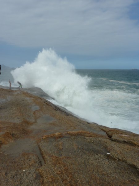 Wave Crashing Against Rocks