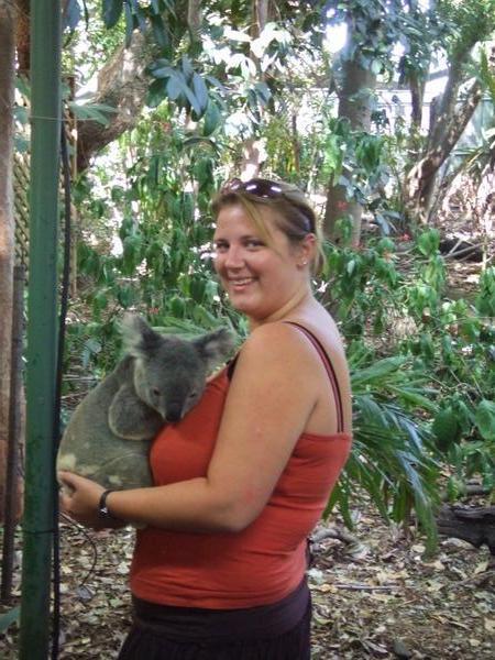 Jem cuddling koala!