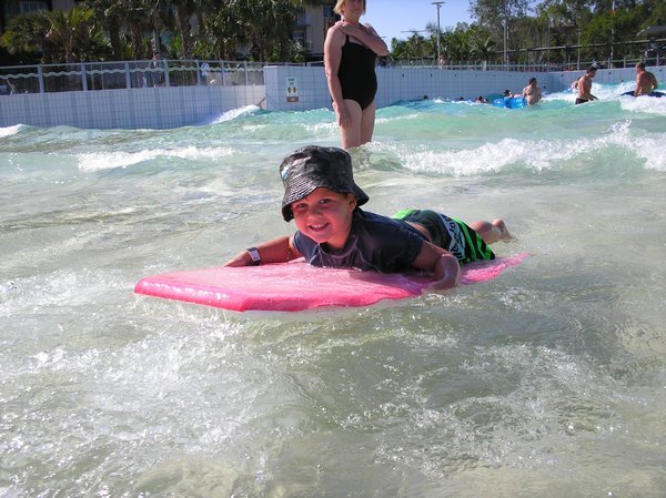 Ax surfin at the wave pool