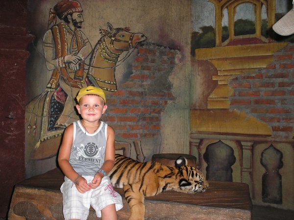 Axel with baby cub at Safari Park