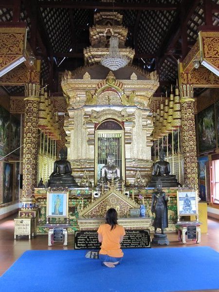 Inside Wat Chiang Man Temple