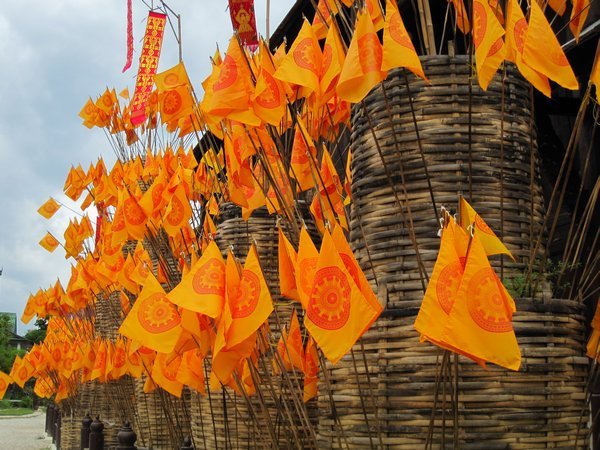 Flags at Temple