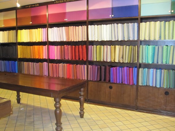 pretty colours in the silk shop