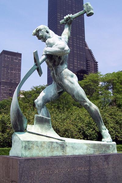 Sculpture at UN Building