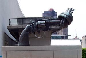 Sculpture at UN Building
