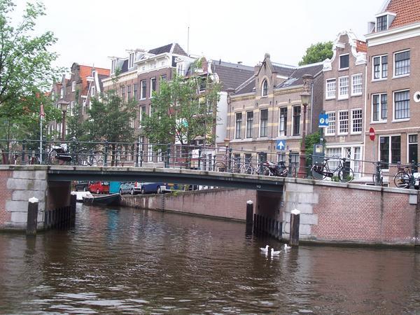 Canals surround the city.