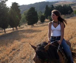 Horseback riding in the hills
