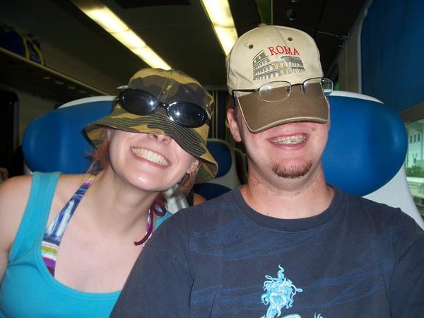 Kevin and Brittany on the Train