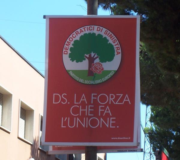 Common Political posters in Tuscany regions