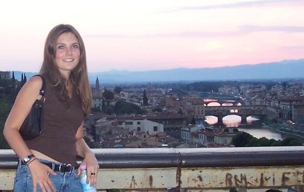 Me overlooking the Arno