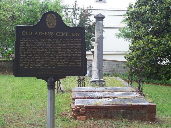 Old Athens Cemetary, on UGA's campus