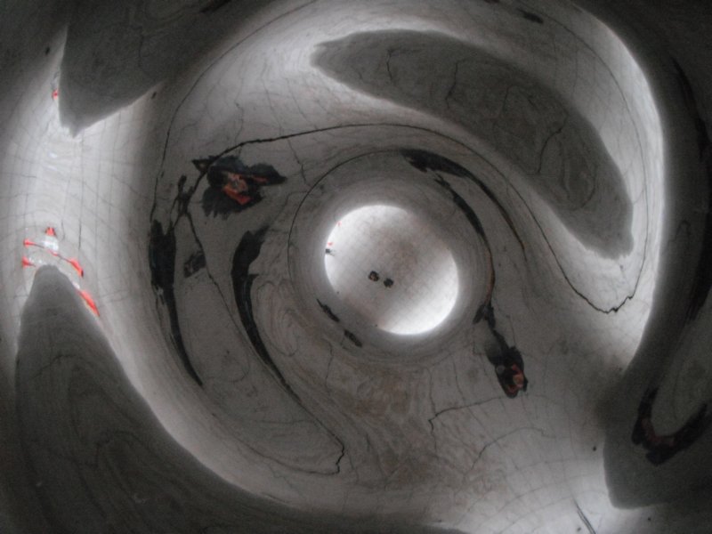 Looking up inside the Bean