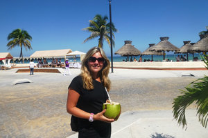 I love my coconut water!  Progreso, Mexico