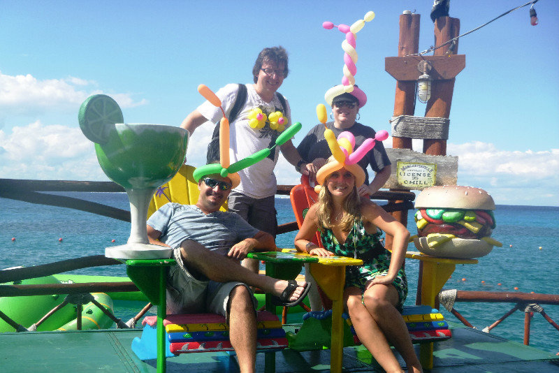 Jason, Greg, Mel, Me - Margaritaville - Cozumel, Mexico | Photo