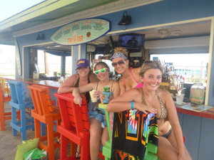 Mandy, Jen, Laurie, & Me - Summit tiki bar - Panama City Beach, FL