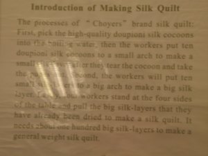 Making silk quilts