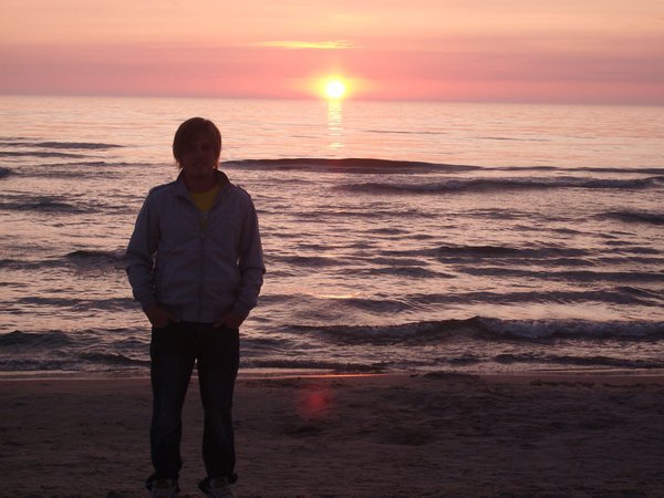 sunset with the Baltic sea