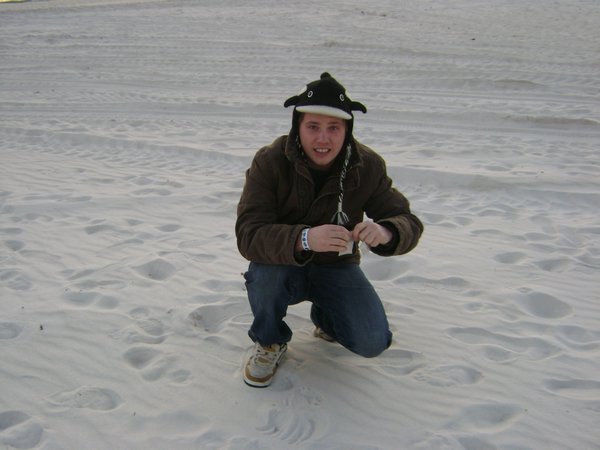 picking up sand in flordia below zero celcius