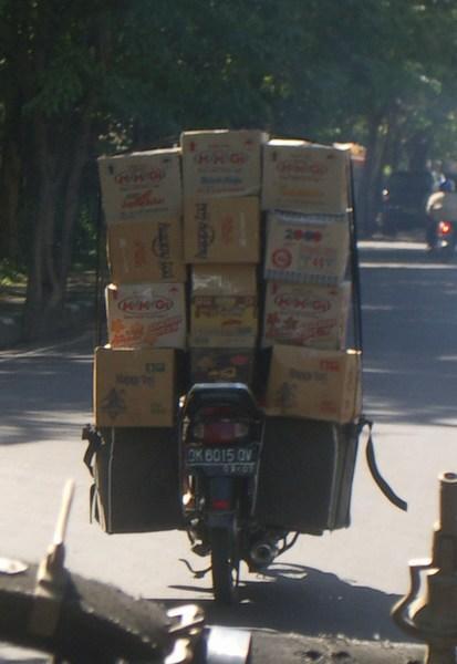 Who needs a car when your bike can carry this much?